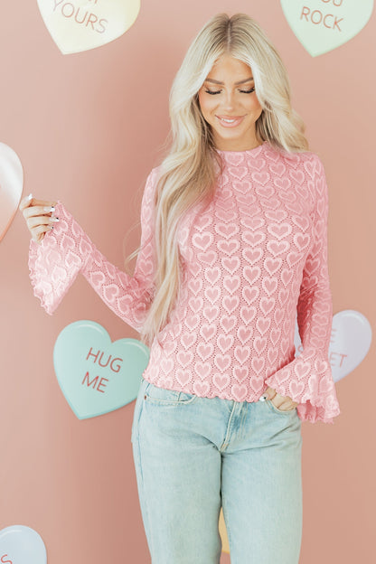 Threaded Pear Emily Sleeve Mock Fitted Top