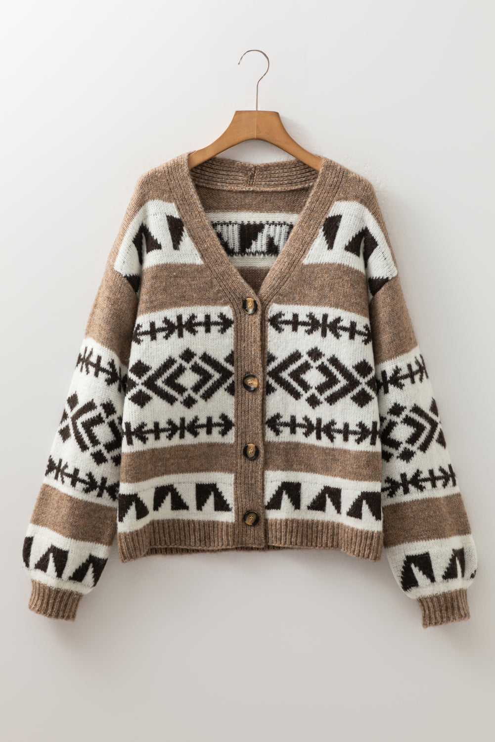 Threaded Pear Adelynn Geometric Pattern Front Sweater