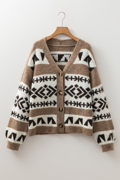 Threaded Pear Adelynn Geometric Pattern Front Sweater