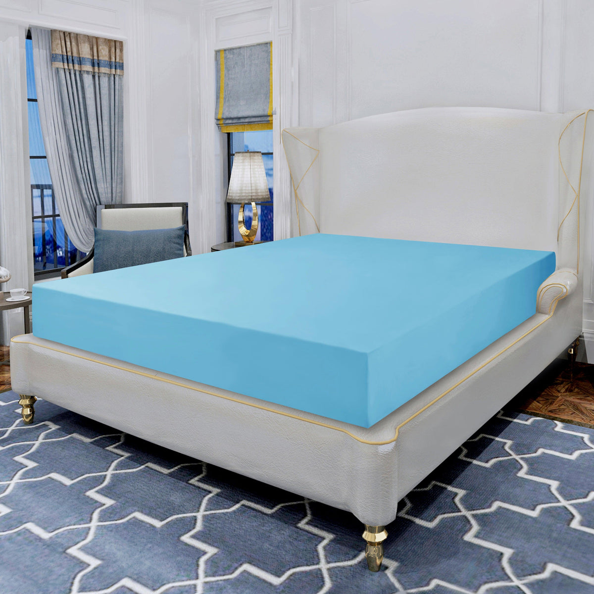 Elegant Comfort Essential 1 Piece Solid Fitted Sheet - All Around Elastic
