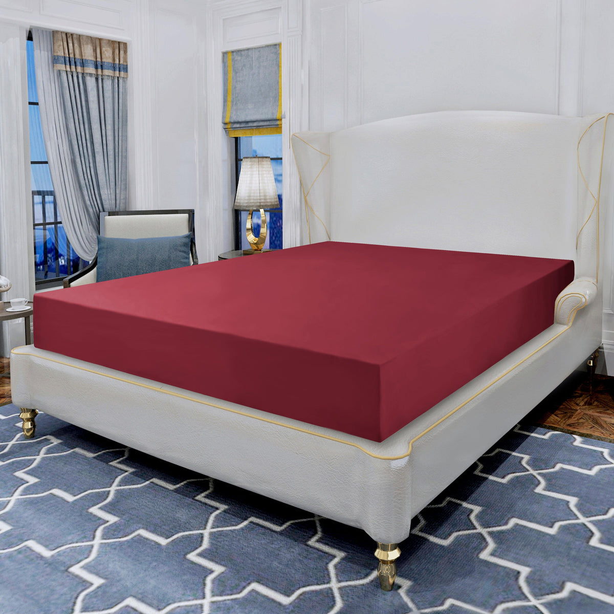 Elegant Comfort Essential 1 Piece Solid Fitted Sheet - All Around Elastic