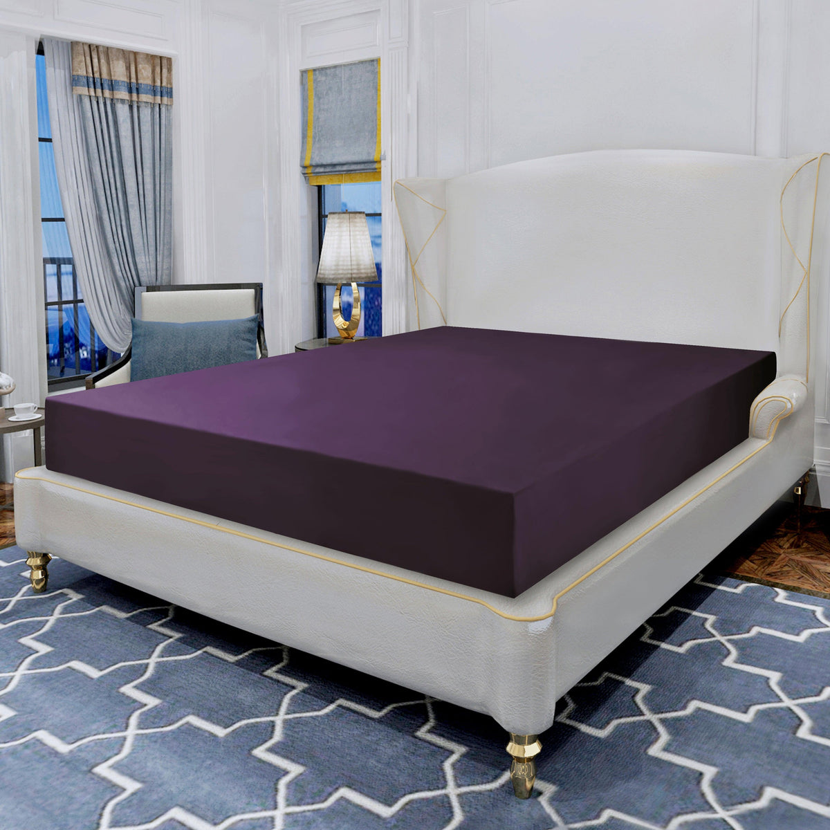 Elegant Comfort Essential 1 Piece Solid Fitted Sheet - All Around Elastic