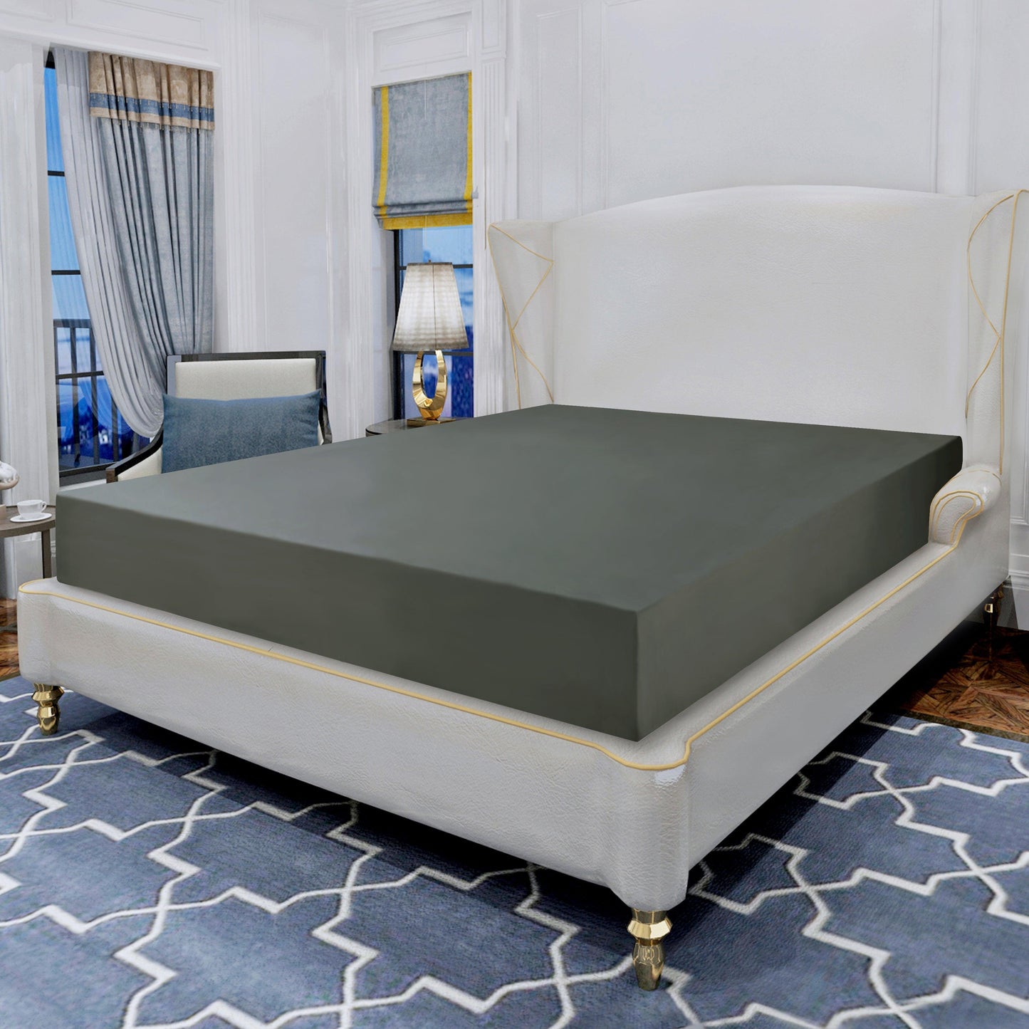 Elegant Comfort Essential 1 Piece Solid Fitted Sheet - All Around Elastic