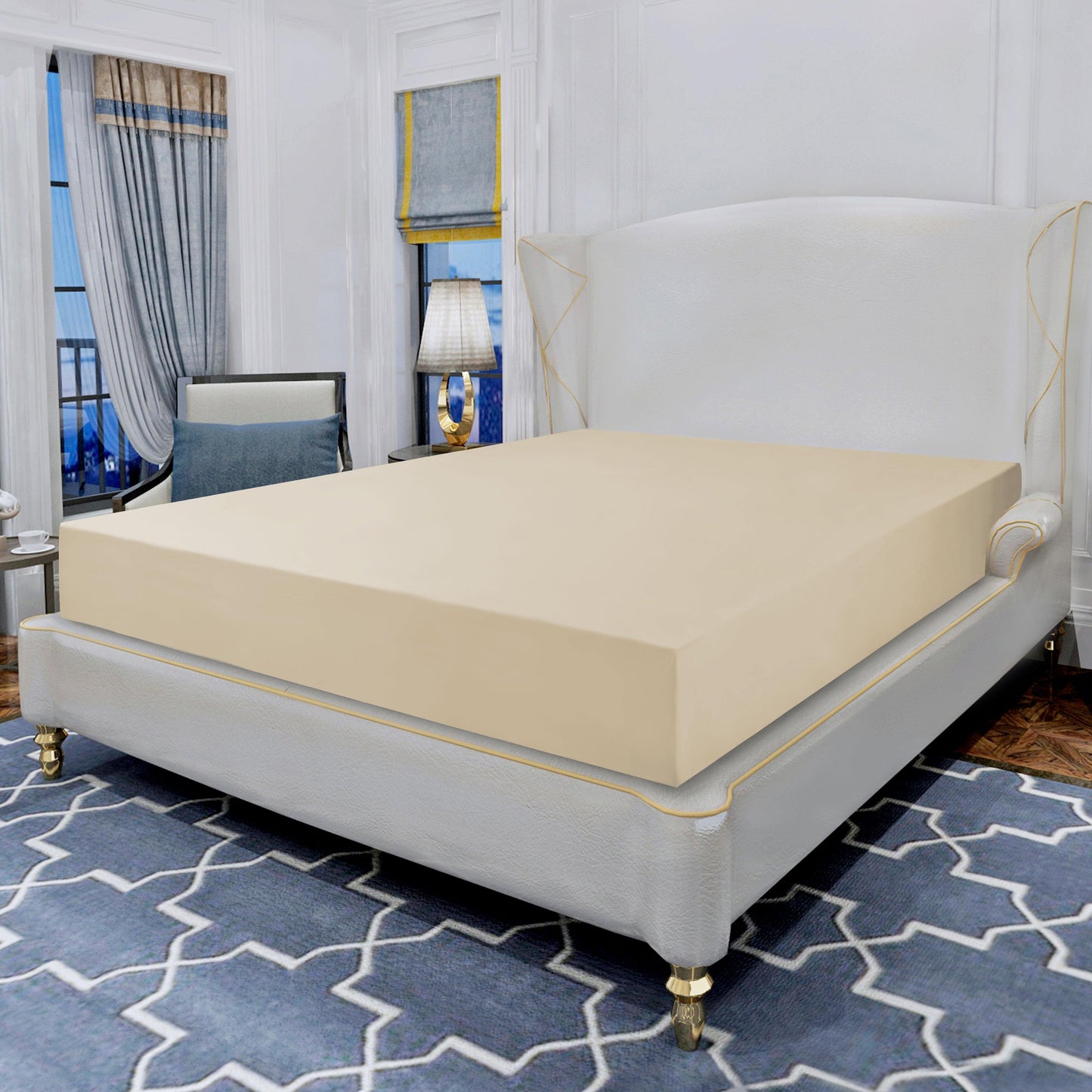 Elegant Comfort Essential 1 Piece Solid Fitted Sheet - All Around Elastic
