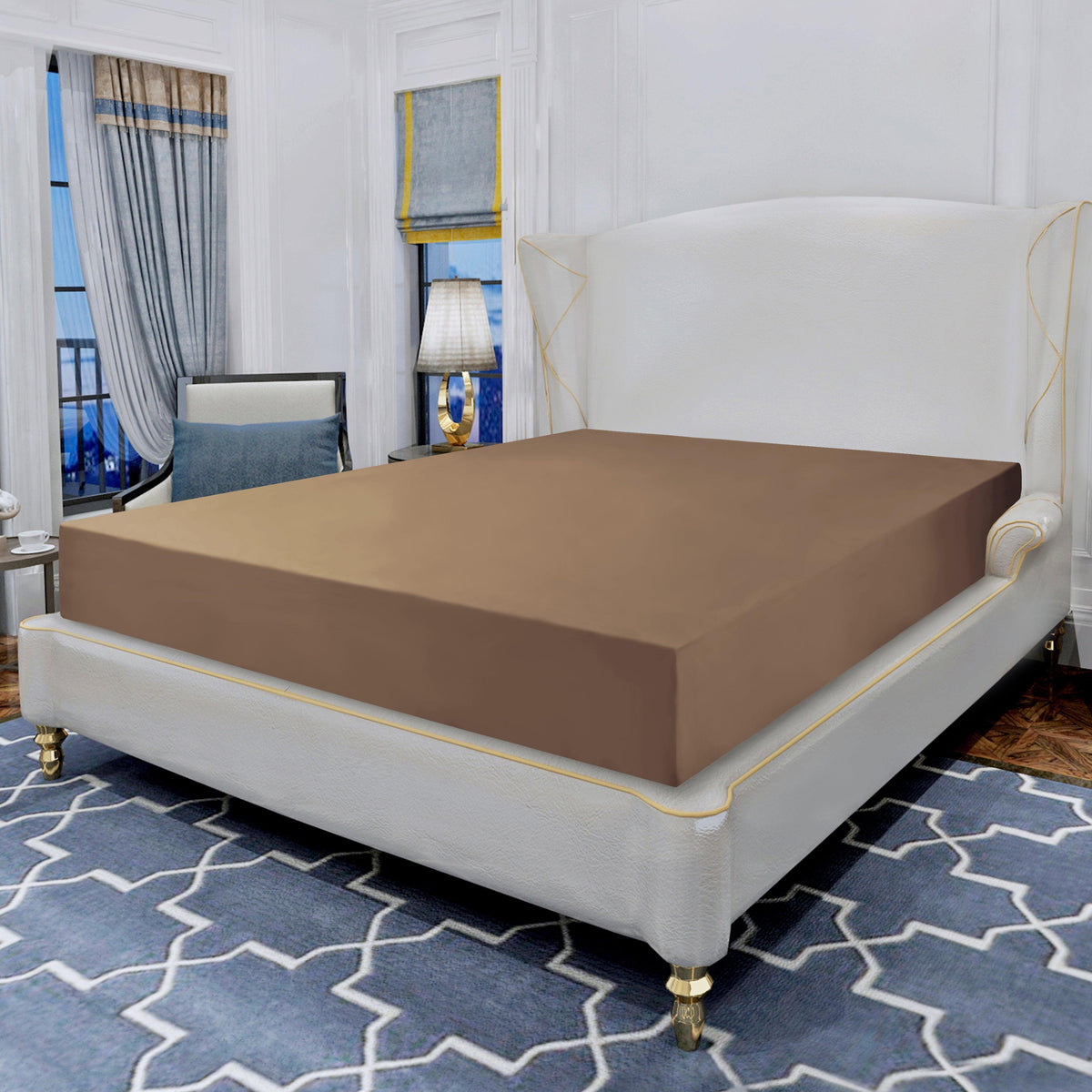Elegant Comfort Essential 1 Piece Solid Fitted Sheet - All Around Elastic