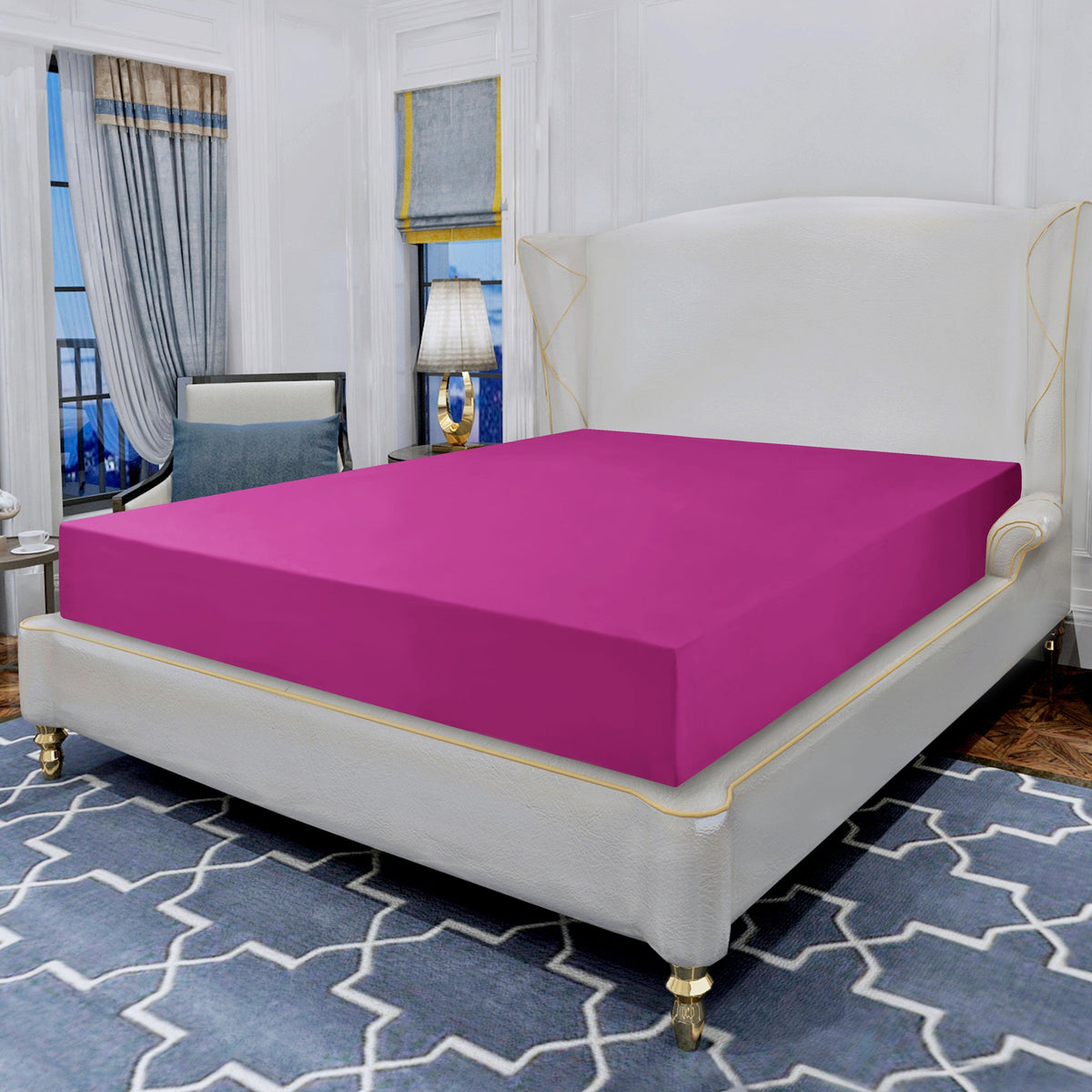 Elegant Comfort Essential 1 Piece Solid Fitted Sheet - All Around Elastic