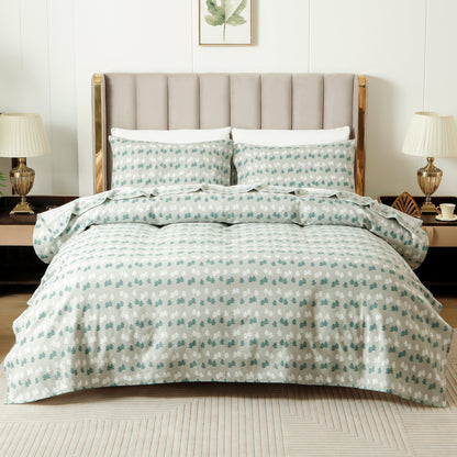 Elegant Comfort 4-Piece Holiday Cotton Flannel Sheet Set - 100% Turkish Cotton