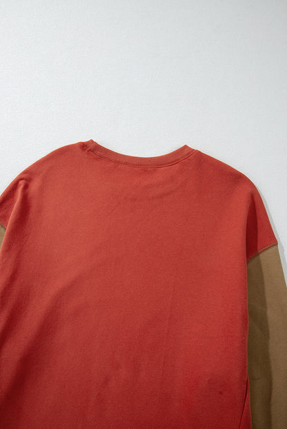Threaded Pear Ella Patchwork Drop Shoulder Pullover