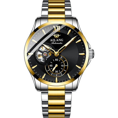 Men’s Mechanical Waterproof Watch | High-Sense Automatic Executive Timepiece | Trendy Minimalist Luxury Skeleton Watch | Luxury-Label Statuesque Radiant Accessory | 2026 High-Fashion Emerald-Luxe Essential