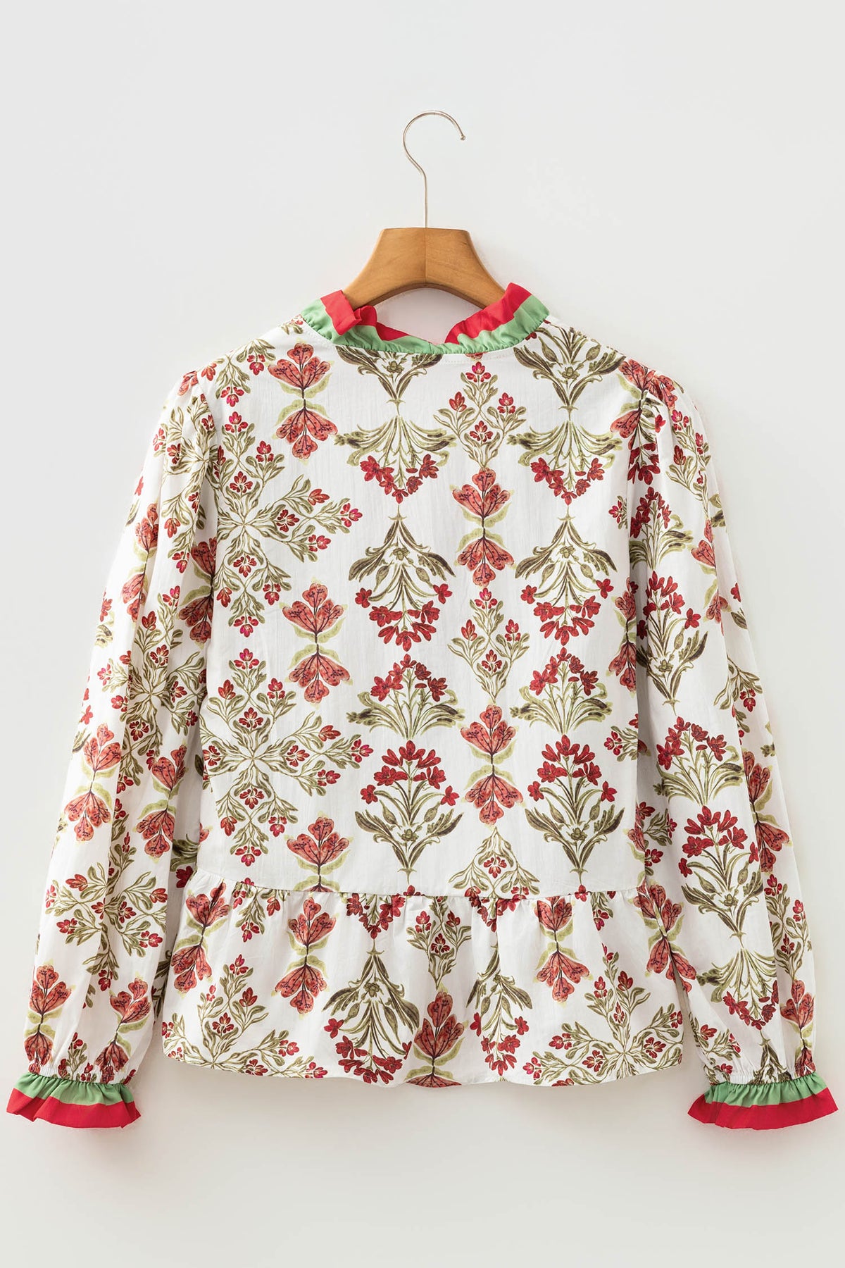 Threaded Pear Aylin Sleeve Peplum top Long Sleeve Top