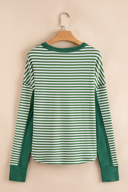 Threaded Pear Laurel Drop Shoulder Casual Top