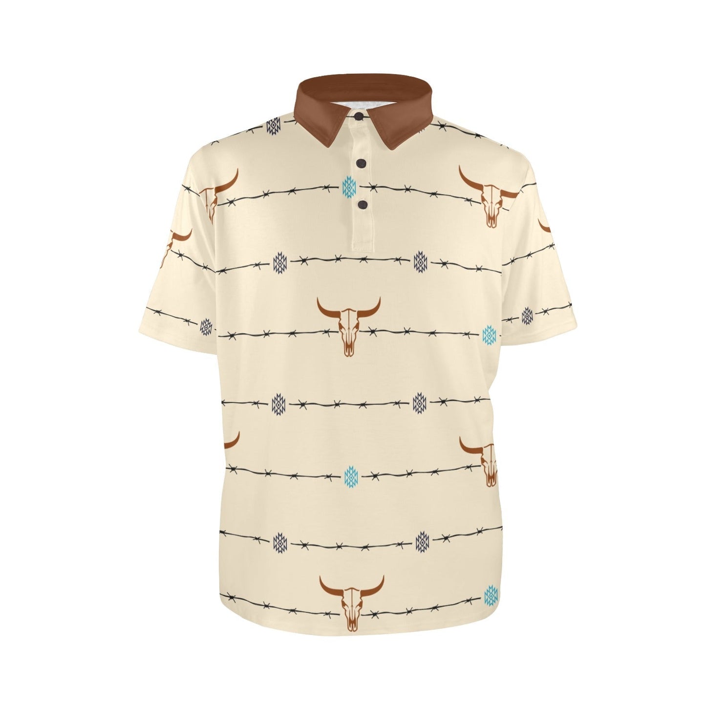 Baha Ranch Barbwire Aztec Polo Shirt