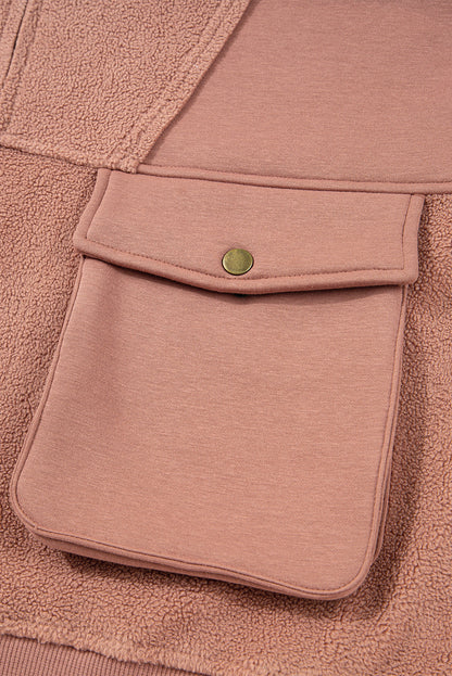 Threaded Pear Mabel Half Zipper Baggy Sweatshirt