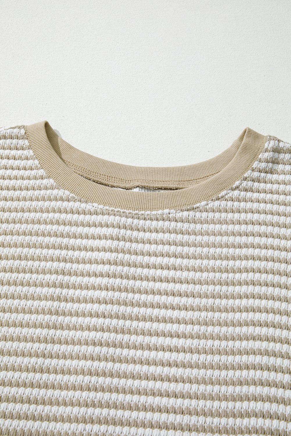 Threaded Pear Vanessa Knit Ribbed Trim Long Sleeve PLUS Top