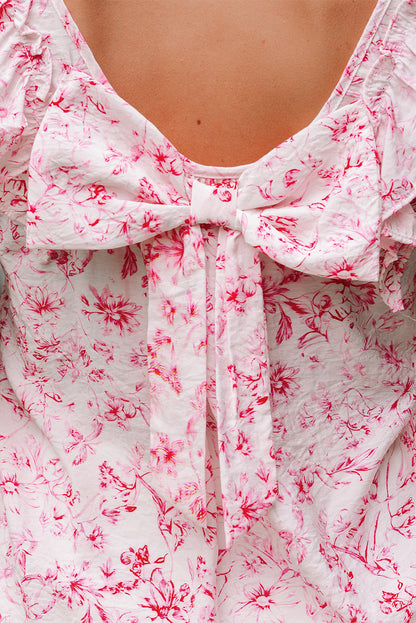 Threaded Pear Aya Bow Back Square Blouse