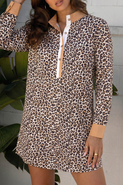 Threaded Pear Gemma Long Sleeve Flared Dress