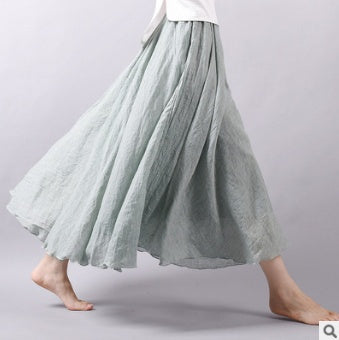Saia Summer Skirt | High-Sense Lightweight Flowing Waistband | Trendy Minimalist Sleek A-Line Skirt | Luxury-Label Statuesque Radiant Apparel | 2026 High-Fashion Emerald-Luxe Essential