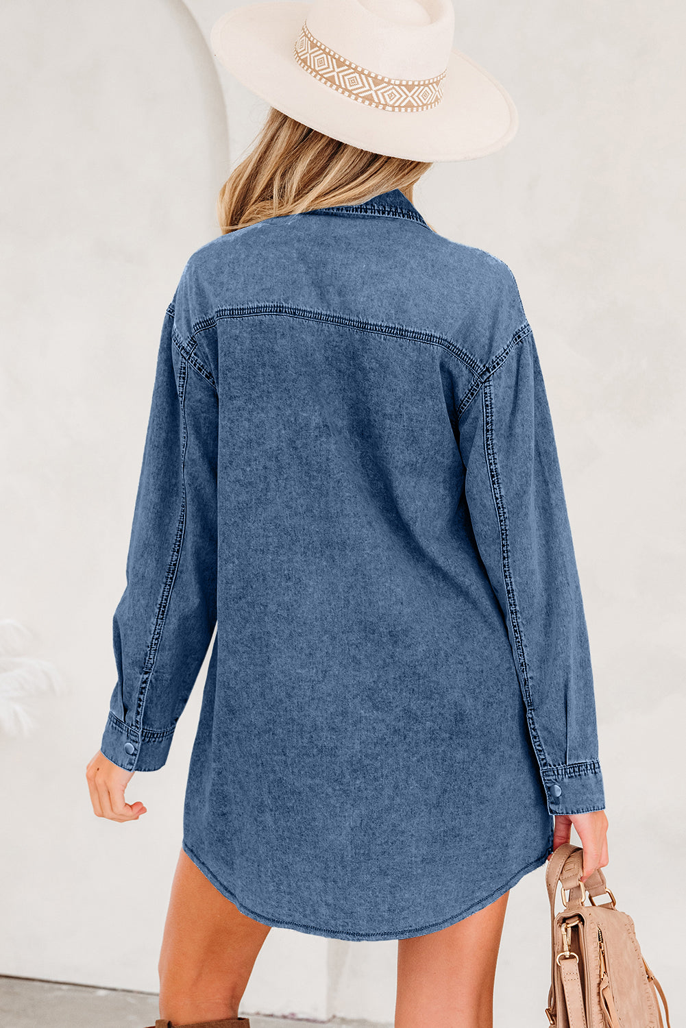 Threaded Pear Takina Raw Hem Loose Shirt