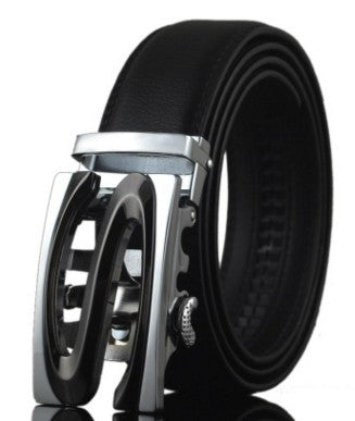 Men’s Luxury Automatic Buckle Leather Belt | High-Sense Professional Executive Waistband | Trendy Minimalist Sleek Ratchet Belt | Luxury-Label Statuesque Radiant Accessory | 2026 High-Fashion Emerald-Luxe Essential