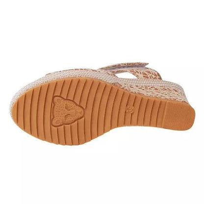 Women’s Flat-Bottom High-Heel Sandals | Comfortable Platform Wedge Sandals | High-Sense Summer Open-Toe Heels | Elegant Lightweight Daily Casual Sandals