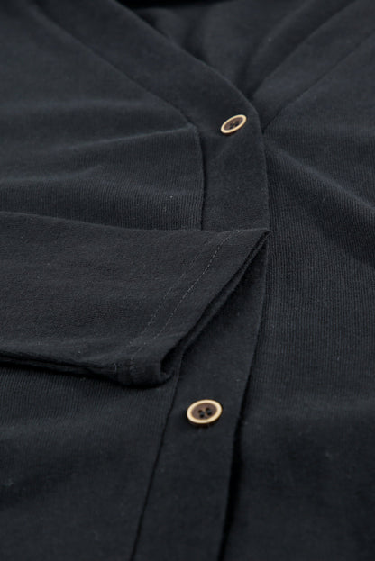 Threaded Pear Madison Open-Front Buttons Cardigan