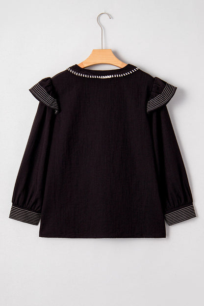 Threaded Pear Elowen Long Sleeve Blouse Long Sleeve Top