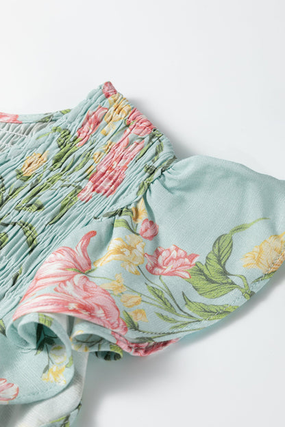 Threaded Pear Alejandra Tiered Floral Maxi Dress