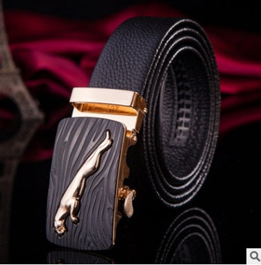 Men’s Factory Direct Automatic Leather Belt | Premium Wholesale Business Ratchet Belt | Luxury Genuine Leather Men's Belt | Sleek Professional No-Hole Automatic Waistband