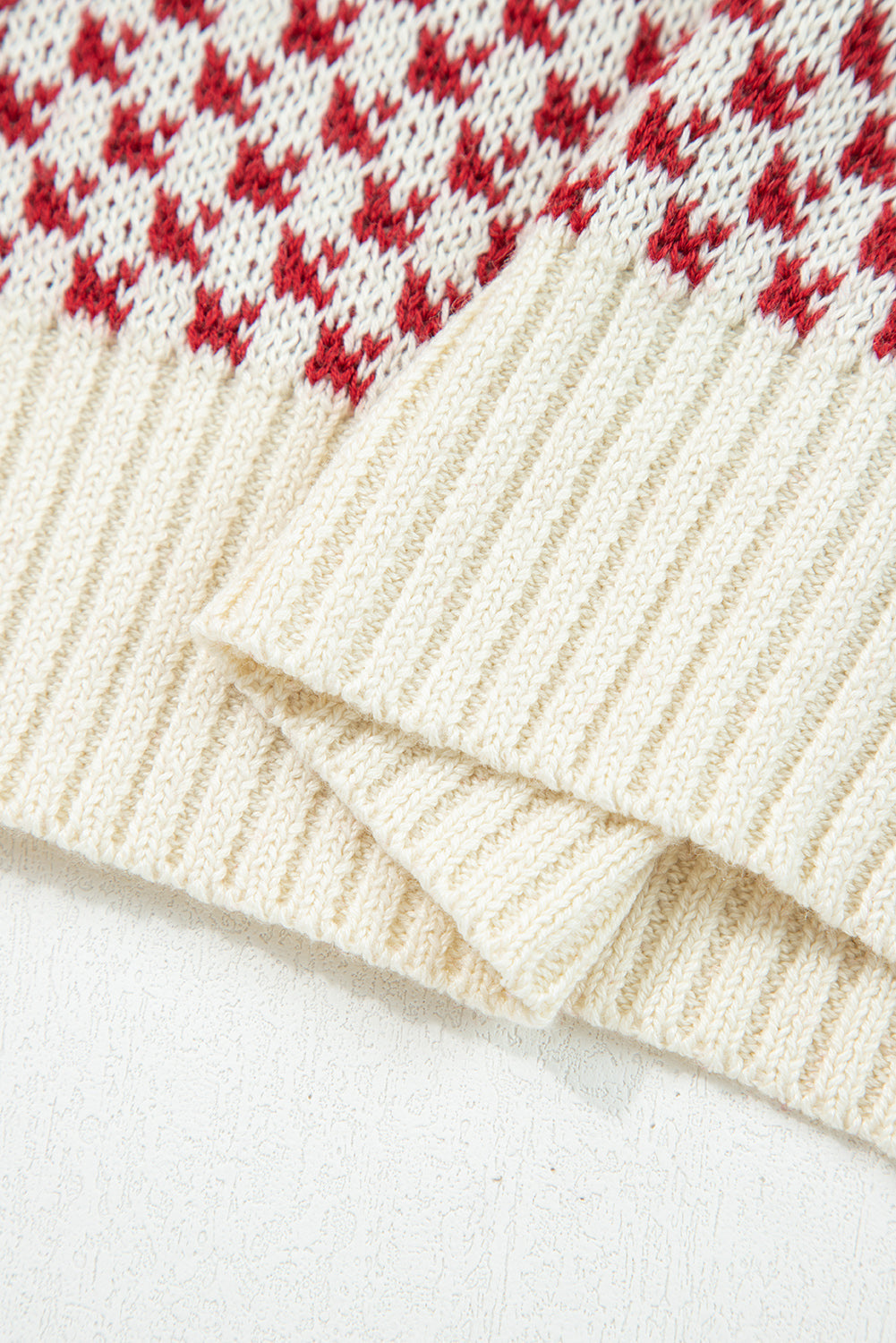 Threaded Pear Kinley Pattern Lantern Sleeve Sweater