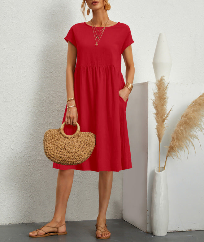 Women’s Summer A-Line Dress with Pockets