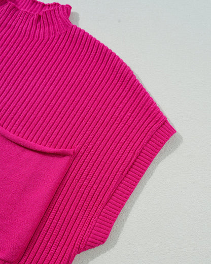 Ayla Short Sleeve Sweater - Bright Pink