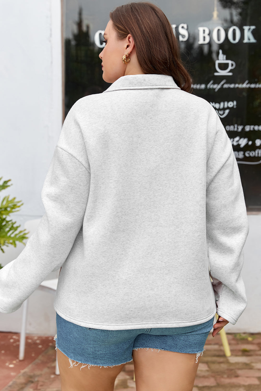 Threaded Pear Olivia Patchwork Zipped Collar Pullover
