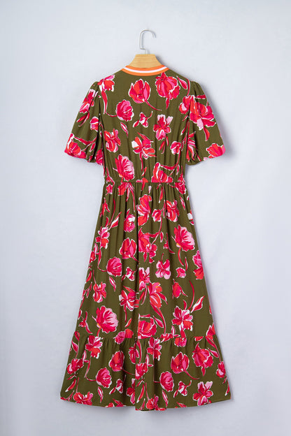 Threaded Pear Renata Ruffle Hem Maxi Dress