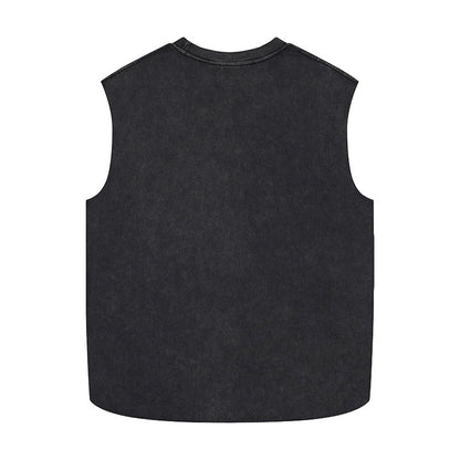 99 printed wide shoulder vest