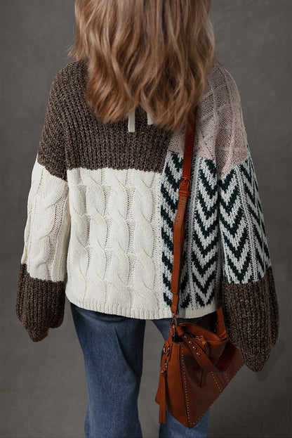 Threaded Pear Norah Knotted Loose Fit Sweater