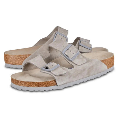 Birkenstock Arizona Soft Footbed Leather Suede Sandals