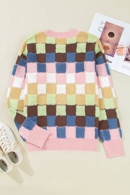 Threaded Pear Kiara Pattern Front Cardigan Sweater