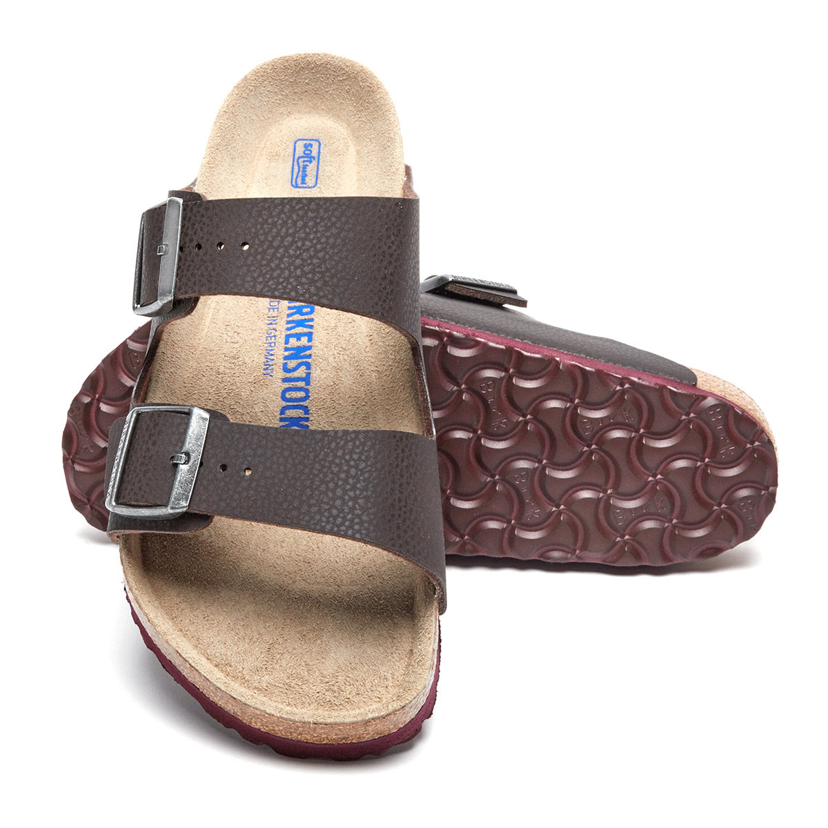 Birkenstock Arizona Embossed Soft Footbed Leather Sandals