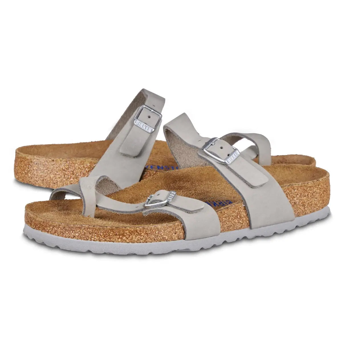 Birkenstock Women's Mayari Soft Footbed Nubuck Leather Dove Grey Sandals