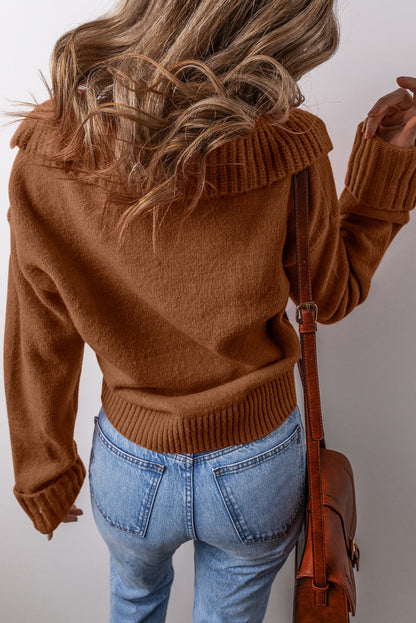 Threaded Pear Avery Edge Sexy Elegant Sweater