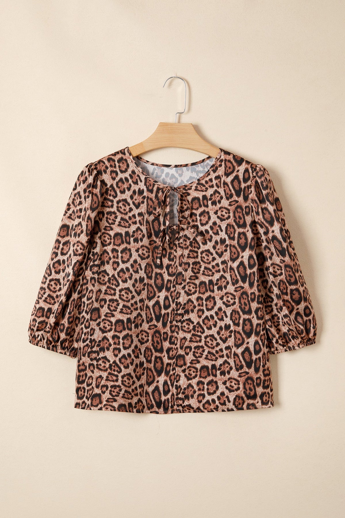 Threaded Pear Promise Tie Puff Sleeve Blouse