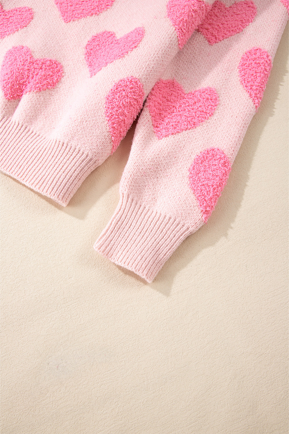 Threaded Pear Cali Heart Jacquard Knit Sweater