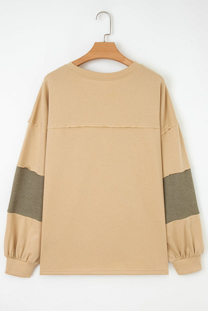 Threaded Pear Bethany Patchwork Drop Shoulder PLUS Pullover