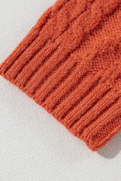 Threaded Pear Evelyn Patched Drop Shoulder Sweater