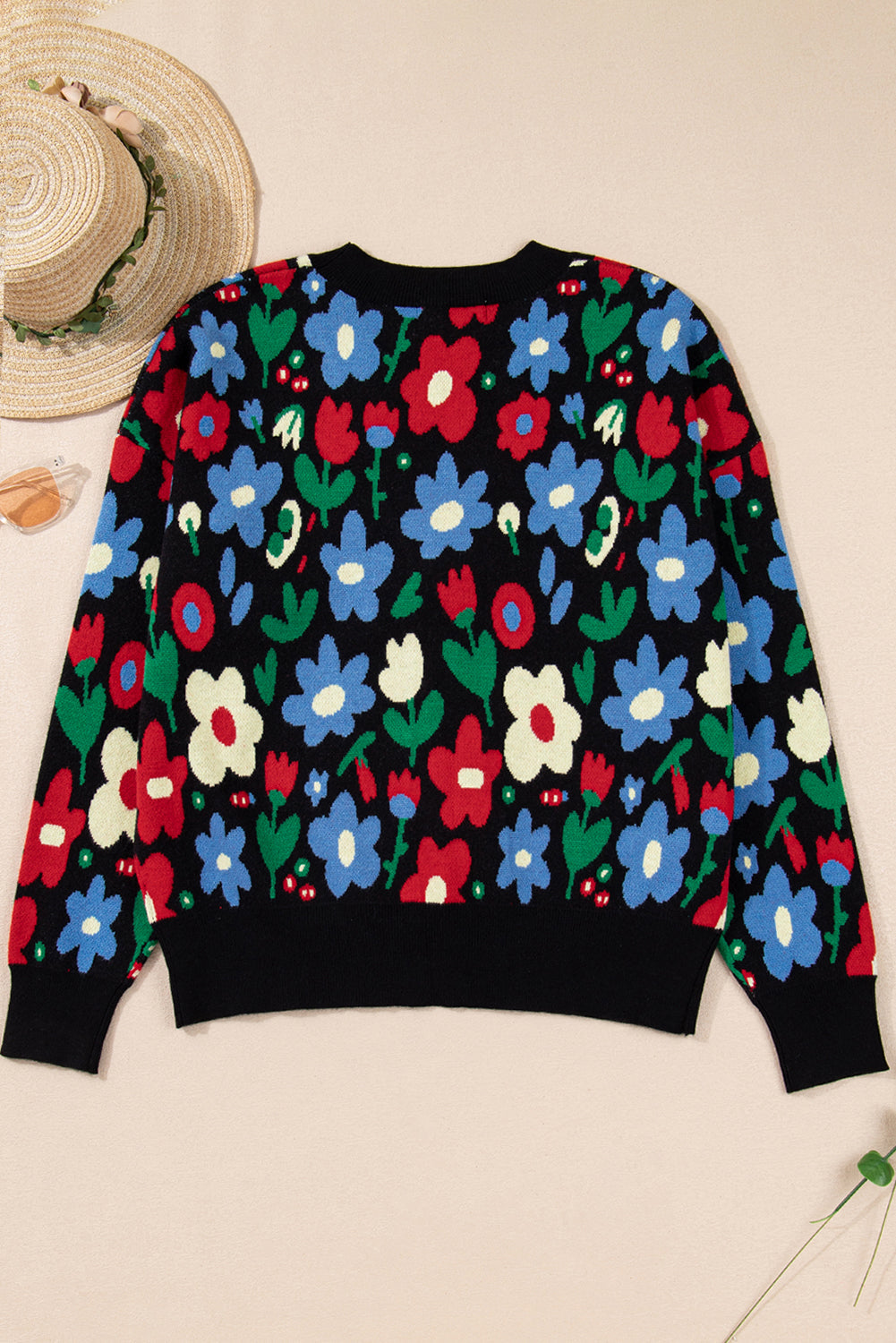 Threaded Pear Zariah Print Short Cardigan Sweater