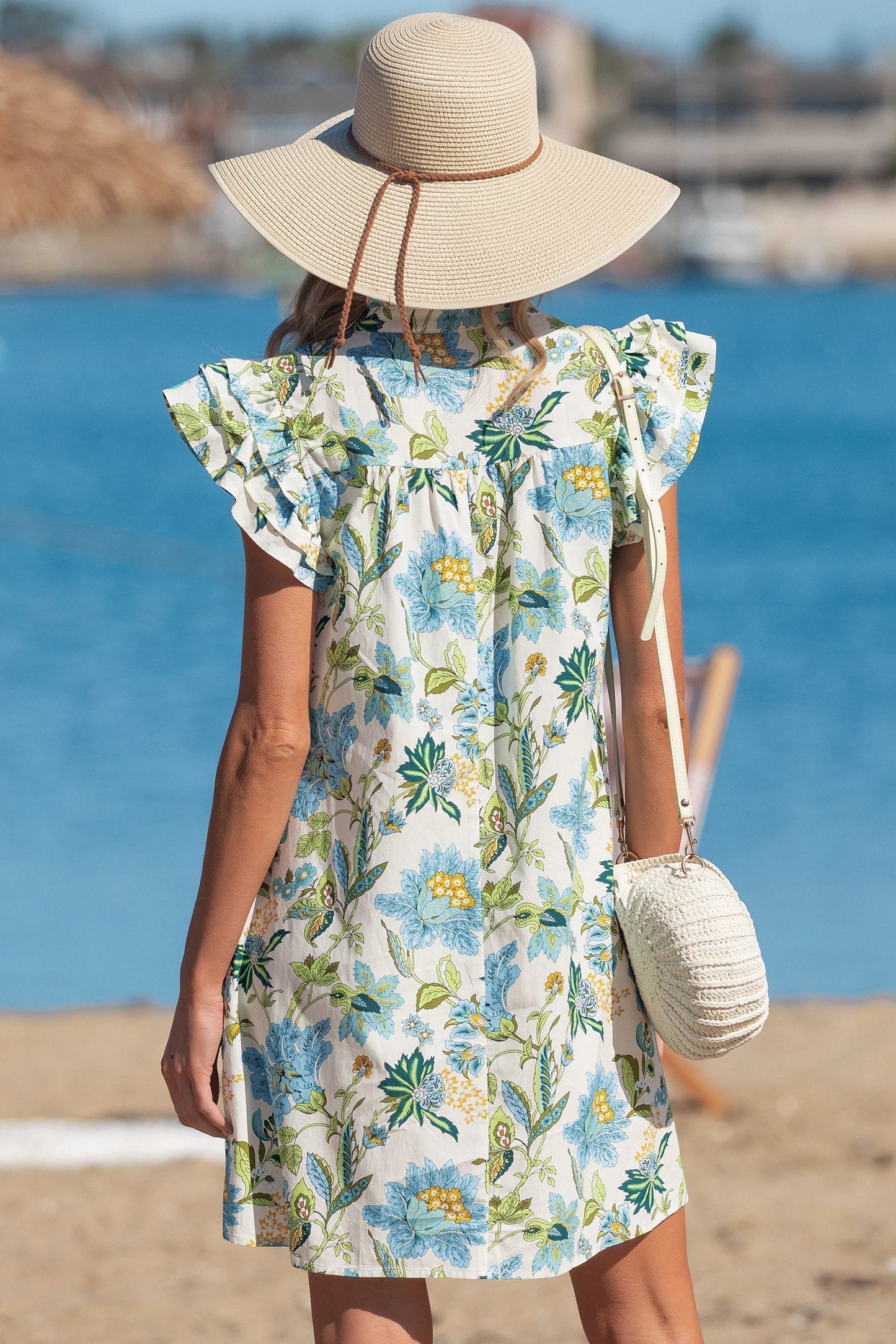 Threaded Pear Giuliana Sleeve Shift Mini Dress
