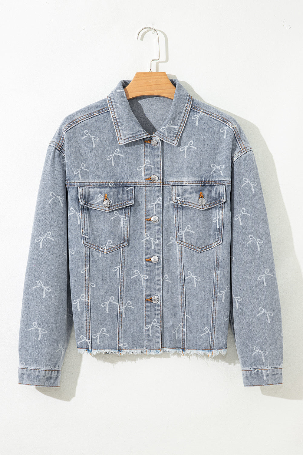 Threaded Pear Amelia Wash Raw Hem Jacket