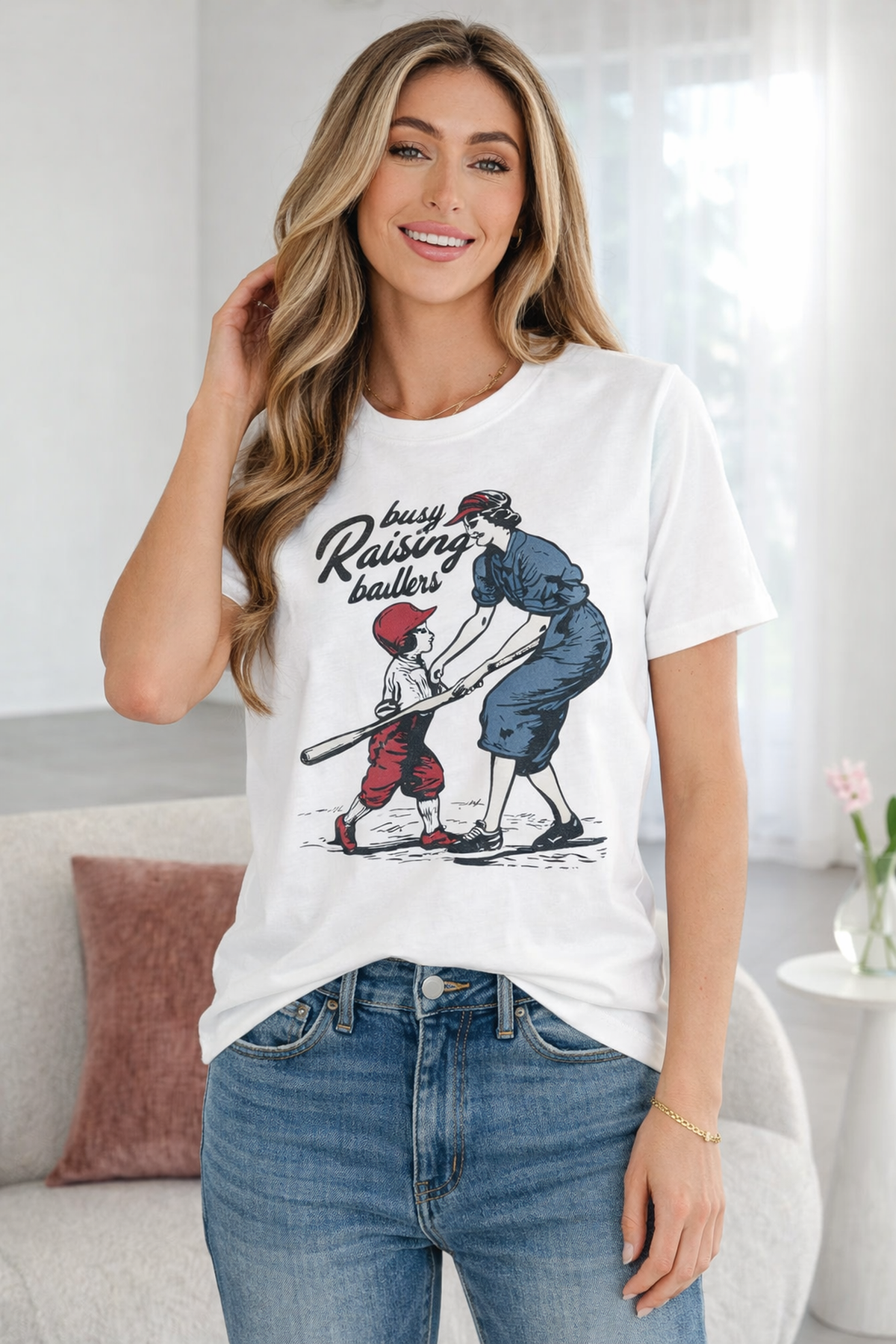 Threaded Pear Tilly Ballers Cool Mom Tee
