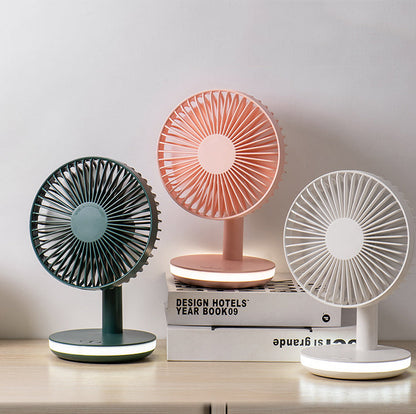 New USB Portable Multifunctional Desktop LED Night Light Mini Fan