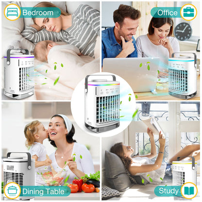 4-Speed USB Cooling Fan with Mist Spray